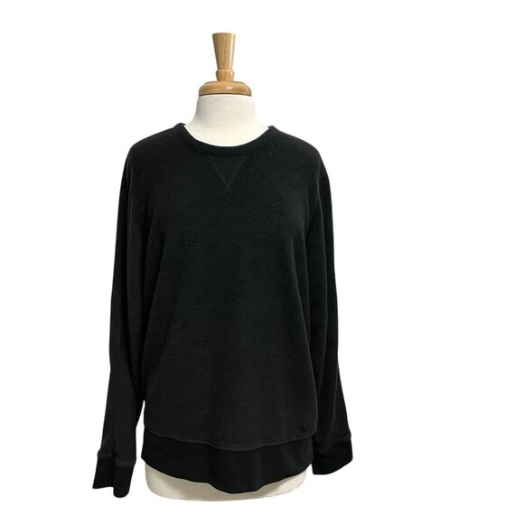 OUTERKNOWN Terrycloth Terry Pullover Sweatshirt Faded Black size Large - Picture 1 of 8